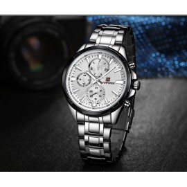 NaviForce NF9089 Chronograph Stainless Steel Watch-Silver NaviForce NF9089 Chronograph Stainless Steel Watch-Silver