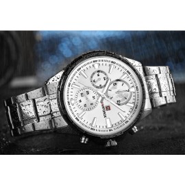 NaviForce NF9089 Chronograph Stainless Steel Watch-Silver NaviForce NF9089 Chronograph Stainless Steel Watch-Silver