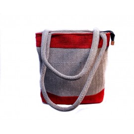 Ladies red carry bag -hemp handmade bag Ladies red carry bag -hemp handmade bag