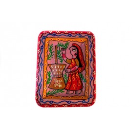 Traditional Handicraft  Mithila  Square plate | Nepali art & Culture