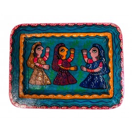 Traditional Handicraft  Mithila  Square plate | Nepali art & Culture