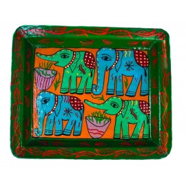 Traditional Handicraft  Mithila  Square plate | Nepali art & Culture