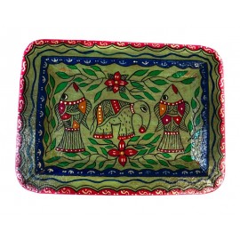 Traditional Handicraft  Mithila  Square plate | Nepali art & Culture