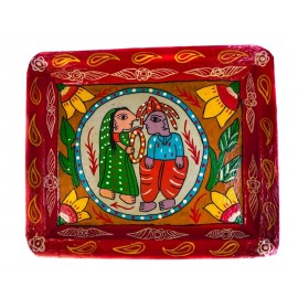 Traditional Handicraft  Mithila  Square plate | Nepali art & Culture
