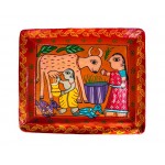 Traditional Handicraft  Mithila  Square plate | Nepali art & Culture Traditional Handicraft  Mithila  Square plate | Nepali art & Culture