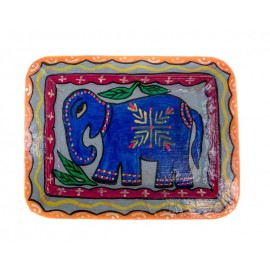 Traditional Handicraft  Mithila  Square plate | Nepali art & Culture