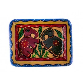 Traditional Handicraft  Mithila  Square plate | Nepali art & Culture