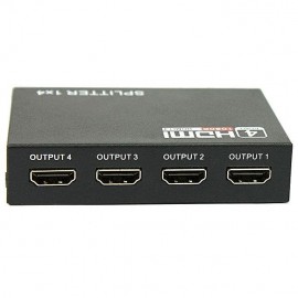 HDMI Splitter 1X4 4 Port Full HD Hub Repeater Amplifier v1.4 3D 1080p 1 in 4 out. HDMI Splitter 1X4 4 Port Full HD Hub Repeater Amplifier v1.4 3D 1080p 1 in 4 out.