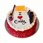 Red Velvet Eggless Cake - 2 pounds | I Love Daddy | Father's Day Special Cake Red Velvet Eggless Cake - 2 pounds | I Love Daddy | Father's Day Special Cake