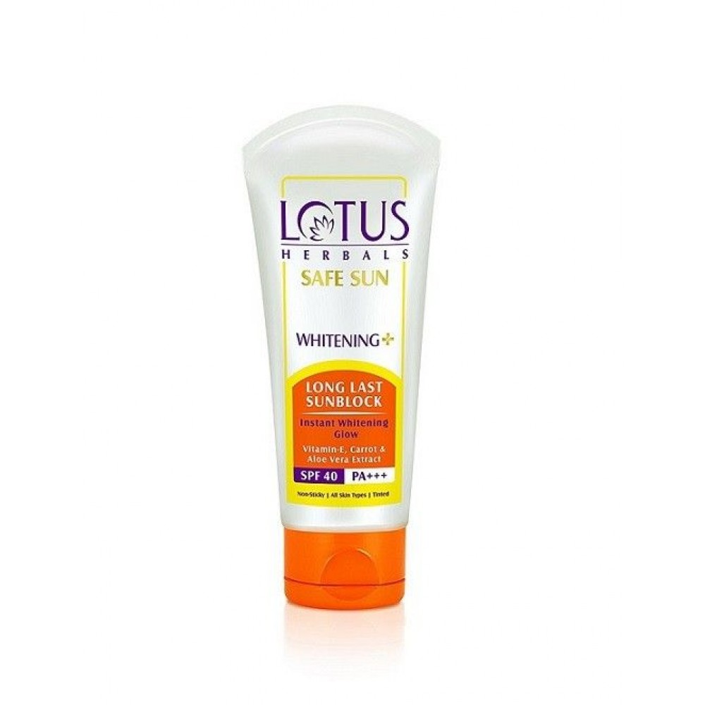 Lotus Herbals Safe Sun Whitening Plus | Long Last Sun Block(100gm)