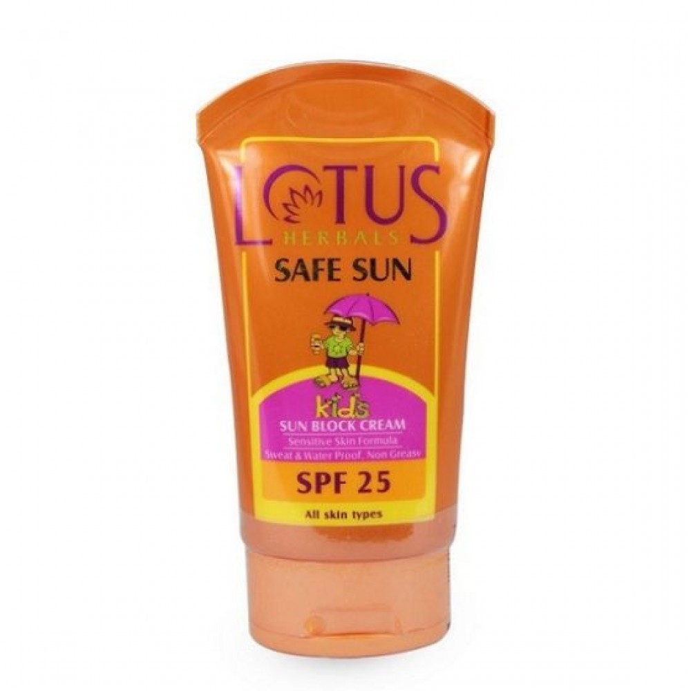 Lotus Herbal Kids Sun Block Cream 50gm SPF 25- All Skin Types