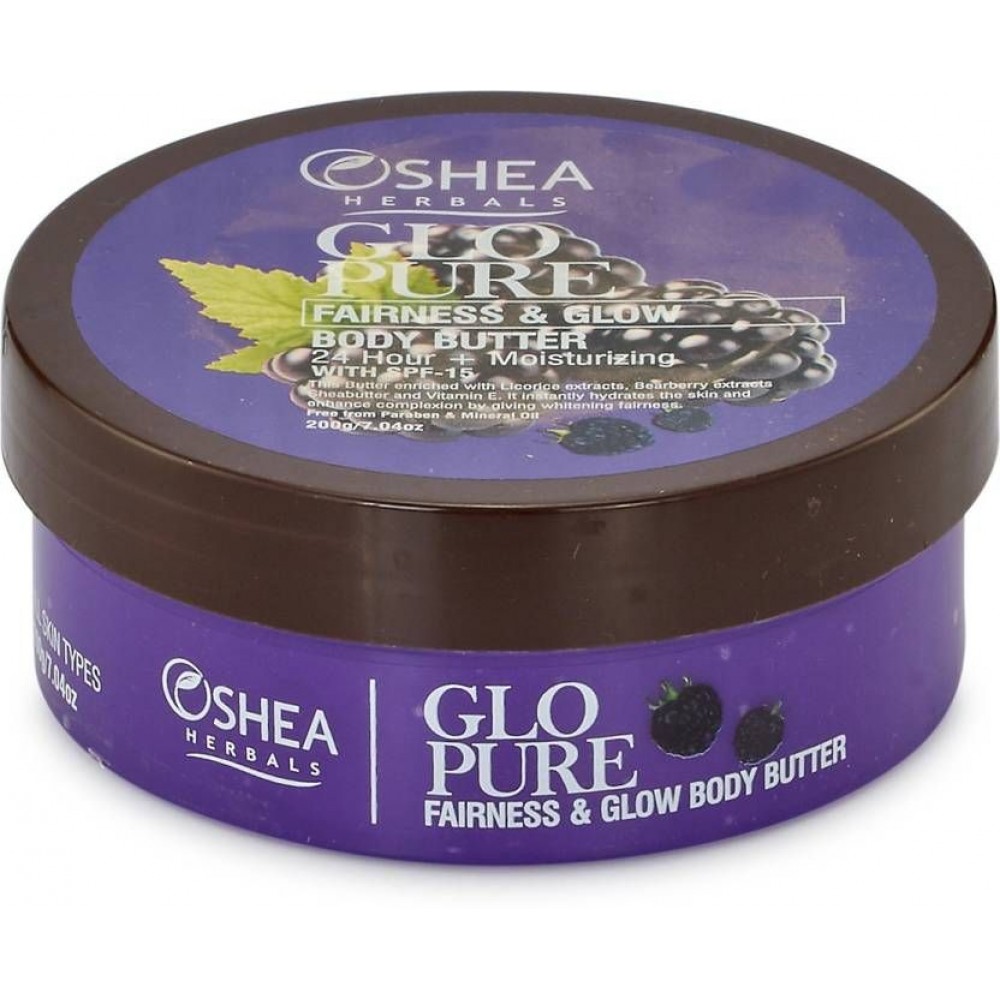 Oshea Herbals Glo Pure Fairness & Glow Body Butter | 24 Hours Moisturizing with SPF-15 Oshea Herbals Glo Pure Fairness & Glow Body Butter | 24 Hours Moisturizing with SPF-15