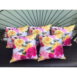 Floral Cushion set with Cover|5 pcs Floral Cushion set with Cover|5 pcs