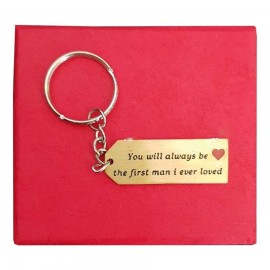 You Always Be The First Person Man I Ever Loved Printed Key Ring | Father's Day Special Gift