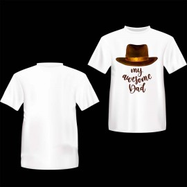 My Awesome Dad Custom Printed T-Shirt ( Cotton) |Gift For Dad