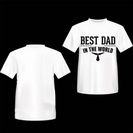 Best Dad In The World' Custom Printed T-shirt ( Cotton )