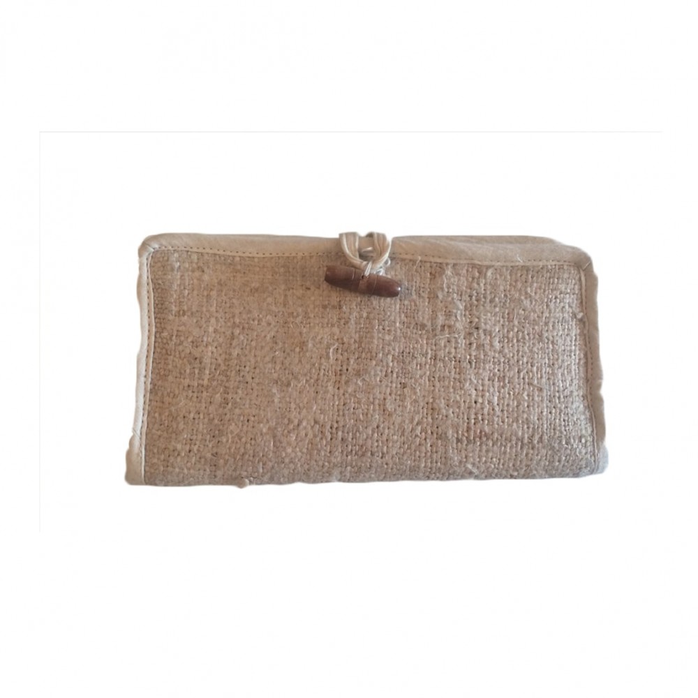 Handmade Cream Hemp Clutch Handmade Cream Hemp Clutch