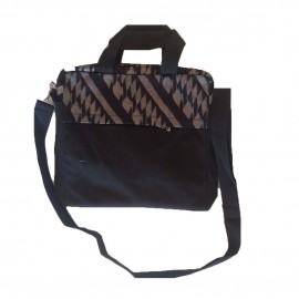 Handmade Dhaka Mix black Laptop bag