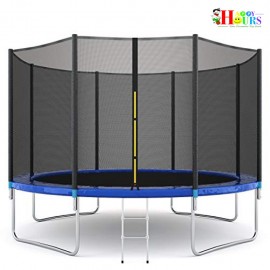 Trampoline With Enclosure Safety Net - 12ft | Powerful Loading Capacity | Kids And Adult