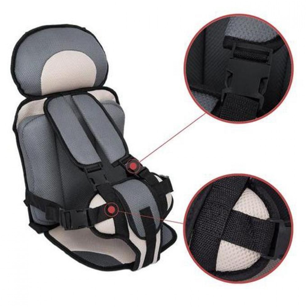 Child Safety Harness Car Seat For Babies | Kids Safety | Grey/White Child Safety Harness Car Seat For Babies | Kids Safety | Grey/White
