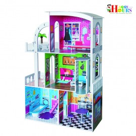 Wooden Doll House With Elevator | Kids Activity Accessories