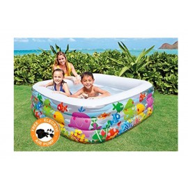 Intex Inflatable Kids Swimming Pool - Multicolored | Free Electric Air Pump