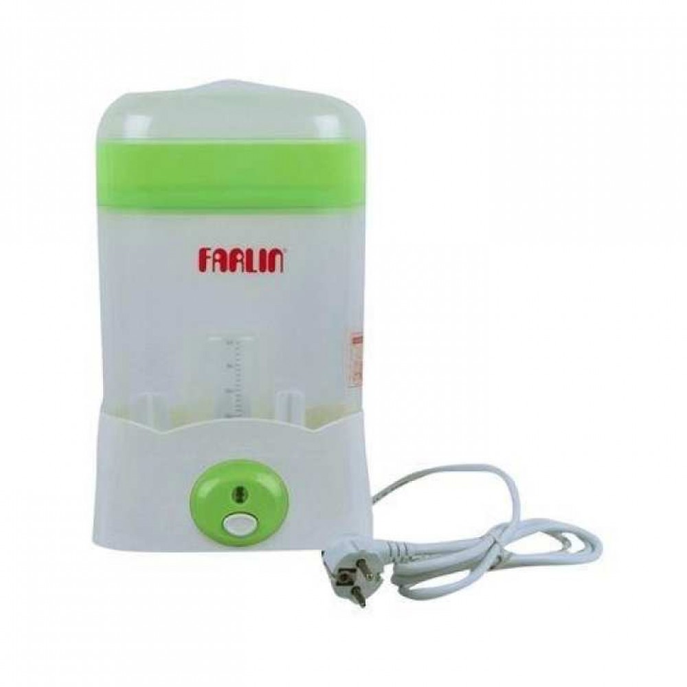 Farlin White/Green Baby Feeding Bottle Electric Steam Sterilizer  | Capacity Of 3