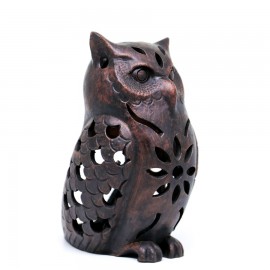 Tealight Candle Holder Glowing Owl | Handmade Clay Art Tealight Candle Holder Glowing Owl | Handmade Clay Art