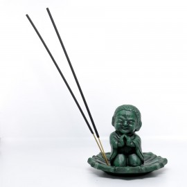 Smiling Buddha Incense Burner-Handmade Clay Item