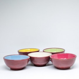 Handcrafted Clay Multi Color Sauce Bowl