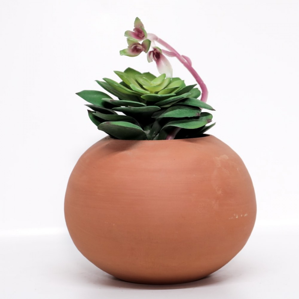 Terracotta Planter Circle Pot- Nepali Handmade Pottery Terracotta Planter Circle Pot- Nepali Handmade Pottery