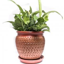 Handmade Decorative Clay Pottery of Terracotta | Crystal Terracotta Pot