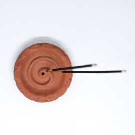 Nepali Handcrafted Clay Spiral Incense Stand