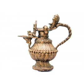 Antique Pottery Oil Lamp Ganesh Picture Sukunda | Hand Made Clay Craft