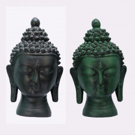 Traditional Handmade Lord Buddha Head Clay Statue 9" | Made in Nepal Traditional Handmade Lord Buddha Head Clay Statue 9" | Made in Nepal