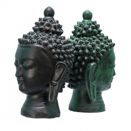 Traditional Handmade Lord Buddha Head Clay Statue 9" | Made in Nepal Traditional Handmade Lord Buddha Head Clay Statue 9" | Made in Nepal