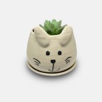 Handmade Rabbit Mini Succulent Clay Pot - White Handmade Rabbit Mini Succulent Clay Pot - White