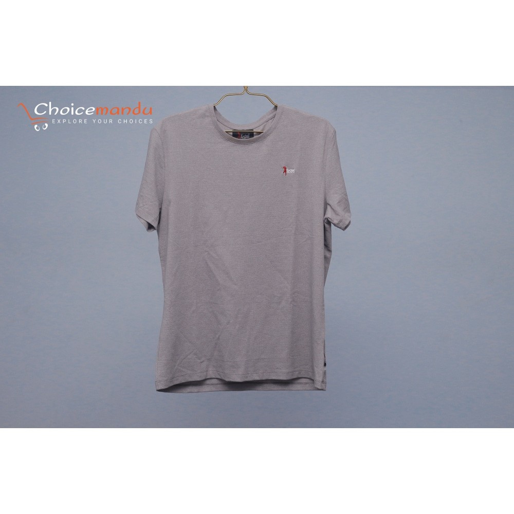 Greybrown colour,round neck t-shirt Greybrown colour,round neck t-shirt