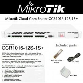 Mikrotik Cloud Core Ethernet Router - CCR1016-12S-1S+ | 2 GB RAM - 16 Core Processor
