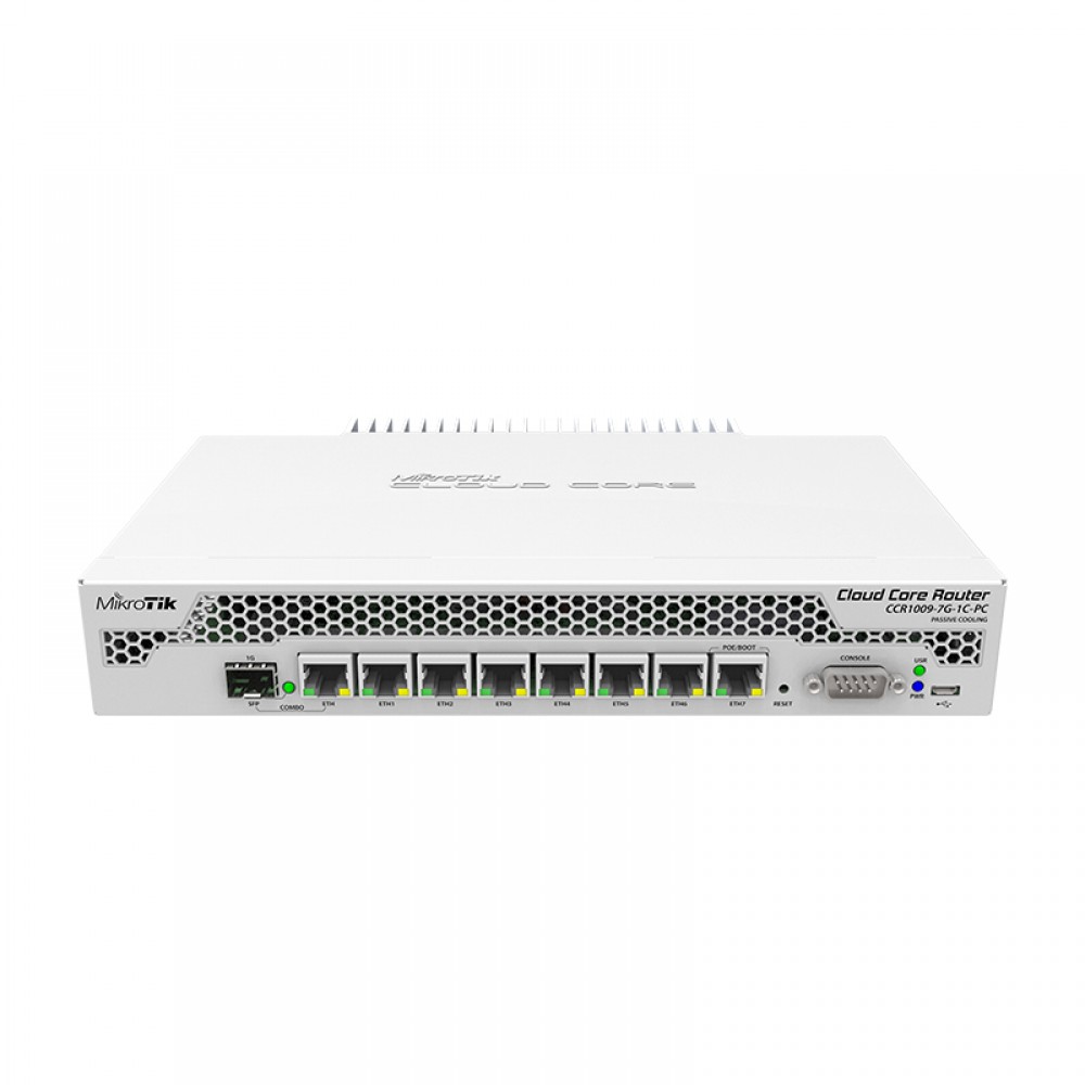 Mikrotik Cloud Core Router - CCR1009-7G-1C-PC | Ethernet Router Mikrotik Cloud Core Router - CCR1009-7G-1C-PC | Ethernet Router