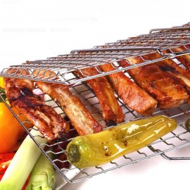 New Barbeque BBQ Grill Plate Mesh Net Mesh Wire Handle  New Barbeque BBQ Grill Plate Mesh Net Mesh Wire Handle