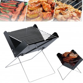 Portable Folding BBQ Grill Stainless Charcoal Carbon Oven - Garden Camping