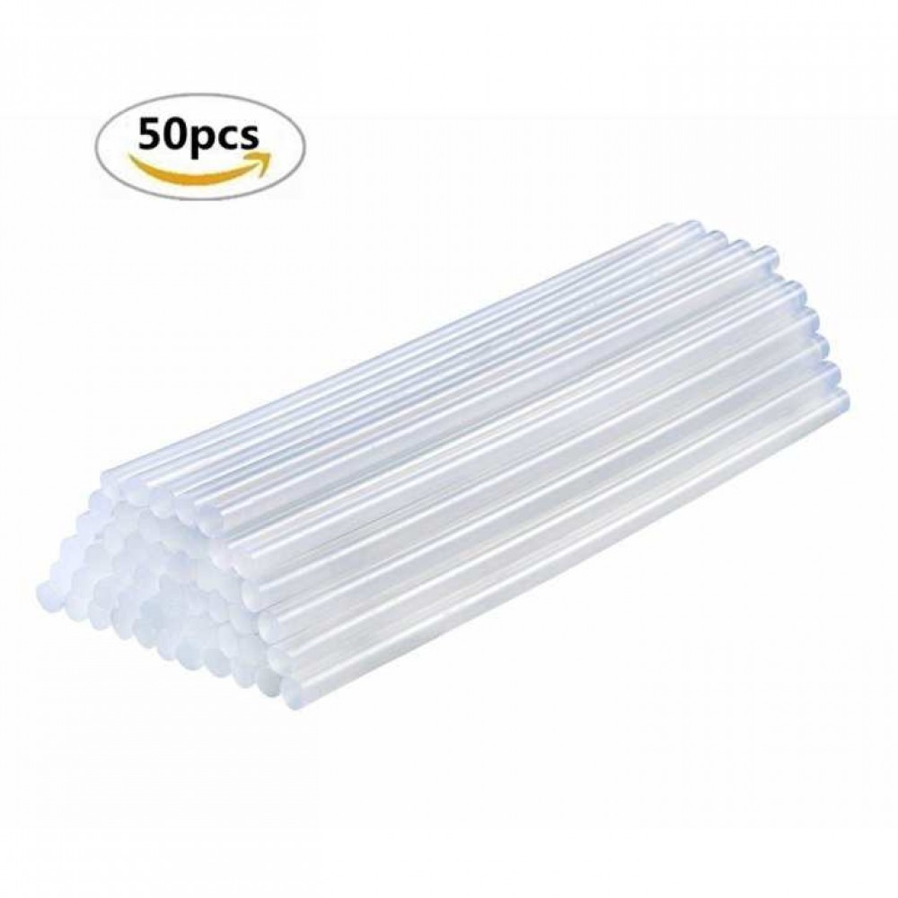 Transparent Hot Melt Glue Sticks | 50Pcs | 190mm Length Transparent Hot Melt Glue Sticks | 50Pcs | 190mm Length