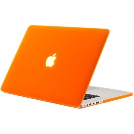 Soft Rubberized Hard Shell Cover Case for Macbook Pro Retina 15.4inch- Orange