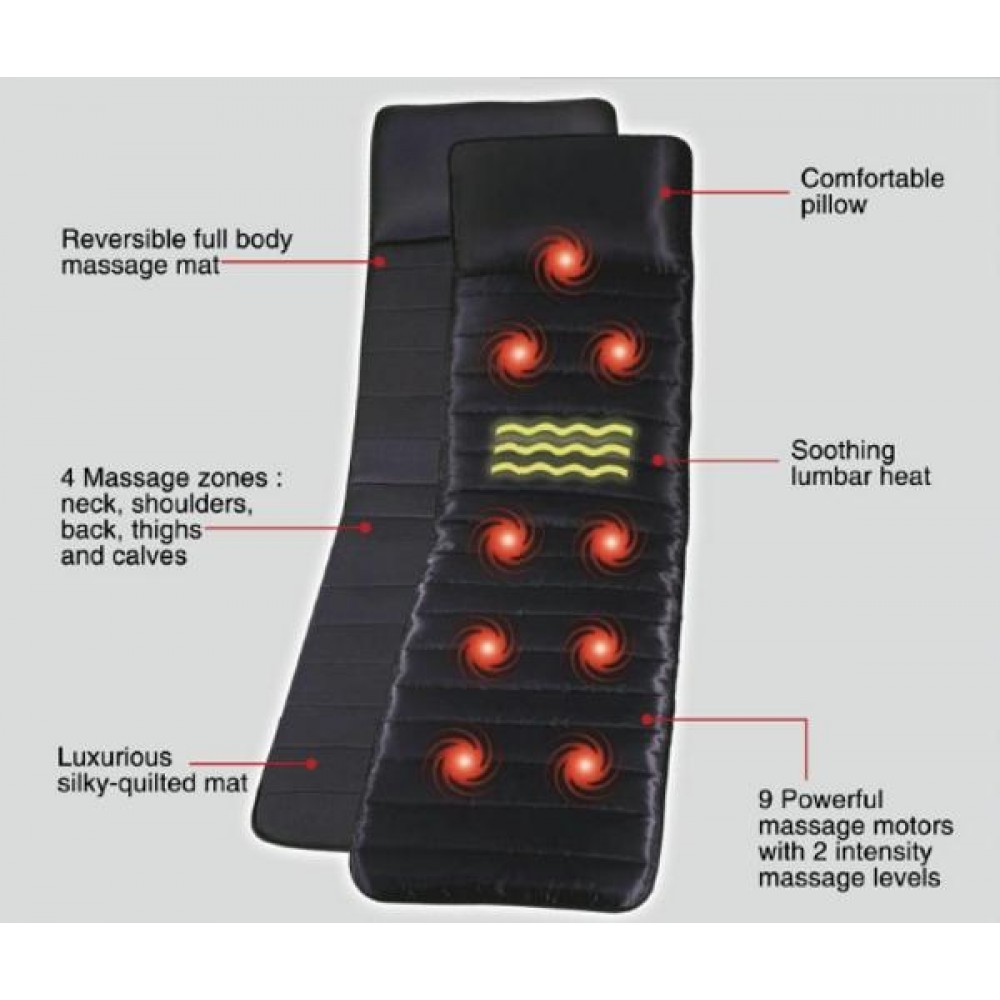 Luxurious Massage Mat with Soothing Heat Massage Cushion