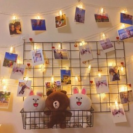LED Photo Clip String Lights - 20 Photo Clips Fairy Lights LED Photo Clip String Lights - 20 Photo Clips Fairy Lights