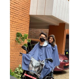 Double Motor Bike Raincoat | Double Protection Poncho