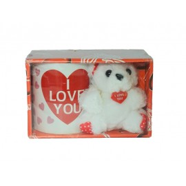 Single I Love You Cup with Small Teddy Doll Gift | Best Valentine Gift