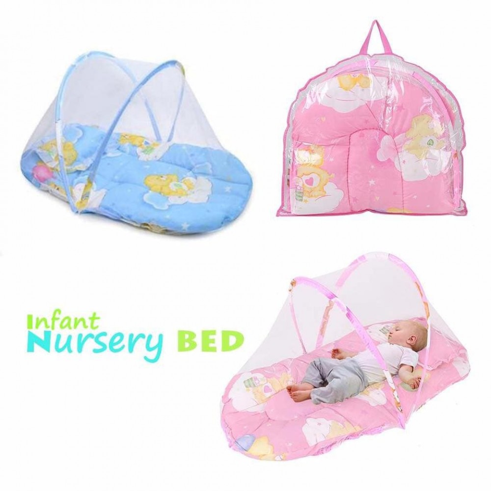 Happy Foldable Baby Bed With Net | Infant Nursery Bed | Indoors and Outdoors use Happy Foldable Baby Bed With Net | Infant Nursery Bed | Indoors and Outdoors use