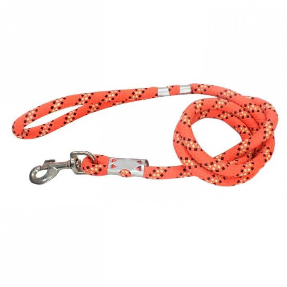 Orange Colour Leash For Dog | Nylon | Durable And safe | 58 Inch | Clip Closure